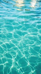 Obraz premium closeup of clear turquoise water wave with shiny effect background