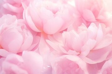 closeup of pink peony flowers petal background