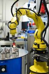 Robots Handle Hazardous Materials In A Secure Lab. The Automation Ensures Safety And Precision