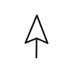 Up arrow sign icon