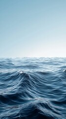 Fototapeta premium Calm ocean waves with an empty space for text
