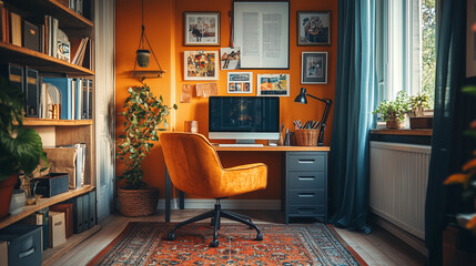 Design a cozy and functional remote work nook within a small apartment or house.