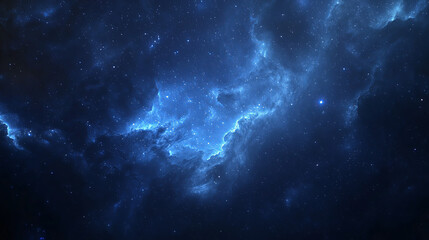 Fototapeta premium Blue Nebula in Deep Space