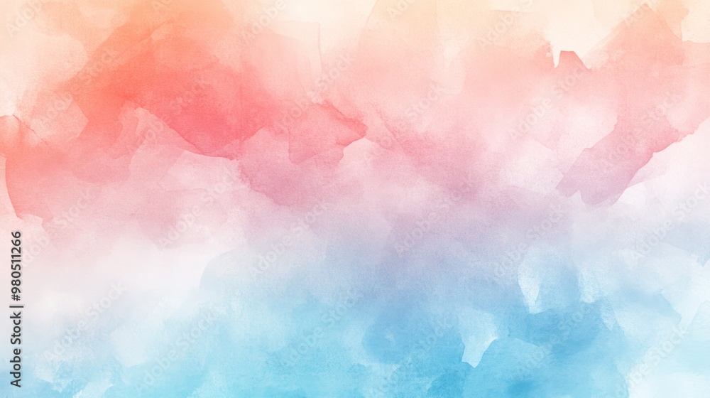 Poster soft pastel watercolor texture with gentle gradients blending smoothly for a calming effect close-up