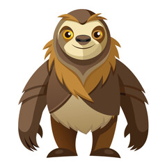Naklejka premium Print Handsome Sloth Clipart Vector Illustration Featuring Adorable and Charming Animal Design