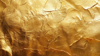 Shiny yellow leaf gold foil texture