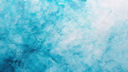 Fototapeta premium Azure turquoise abstract watercolor backdrop, vibrant hues blending seamlessly, ideal for enhancing textures, backgrounds, and web banner designs with a refreshing aesthetic.