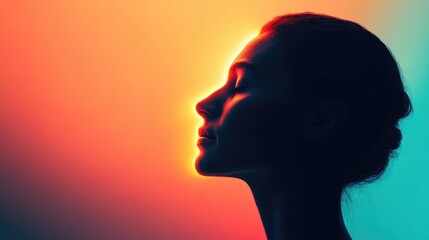 Close-up of a person in EMDR therapy, light moving through dark nightmares, symbolizing the journey from PTSD to recovery, calm colors promoting peace