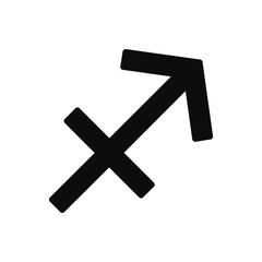 Sagittarius astrology symbol vector icon