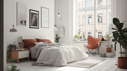 Fototapeta premium room with bed