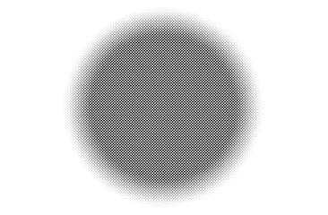 Circular Halftone Print: Transparent PNG with Squared Pattern