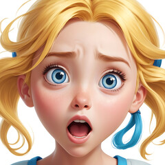 yellow hair blue eyes cartoon women