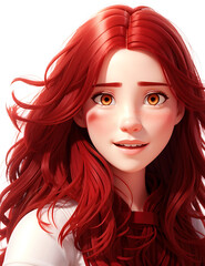 red hair cartoon women
