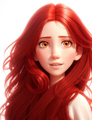 red hair cartoon women