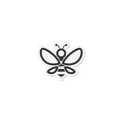 Fototapeta premium Sticker bee icon isolated on transparent background