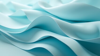 Obraz premium Elegant abstract blue curves with gradient flow for modern design backgrounds, minimalist art, and sleek visuals. Perfect for contemporary digital projects and creative presentations.