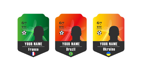 football player card with countries © Creatmark