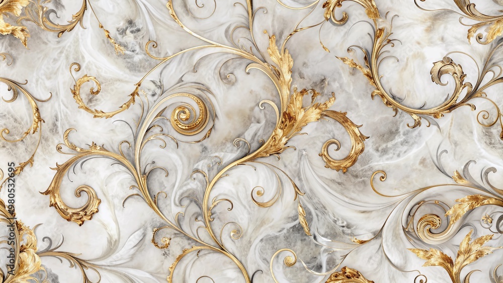 Poster elegant marbled texture pattern with fancy grunge swirls and messy stone-like design elements on a l
