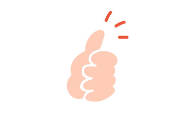 シンプルな手書き素材　アイコン　カラー　good 