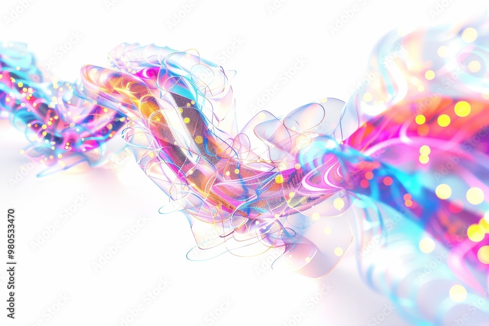Aufkleber A futuristic array of glowing fiber optic cables representing high-speed data transfer and advanced digital communication in a modern technological network