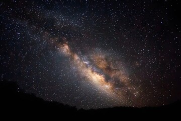 Fototapeta premium Sky at the night. A starry night. Milky Way galaxy.