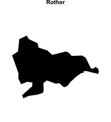 Rother blank outline map