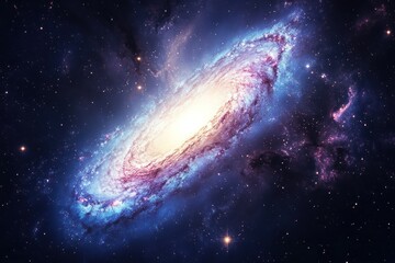 A Spiral Galaxy Amidst a Starry Universe