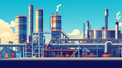 Industry pipeline transport petrochemical gas and oil processing furnace factory line