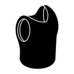 A flat design icon of undershirt