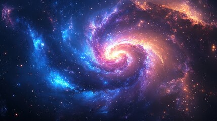 A Cosmic Spiral of Glowing Gas and Stars in Deep Space