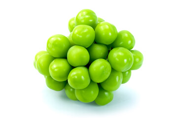 ฺีืBunch Fresh Shine Muscat Grape isolated on white background closed up photo stacking.