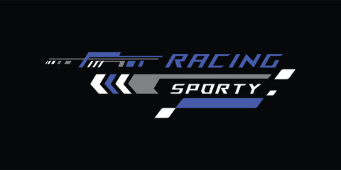 Obraz premium Sport car sticker racing label decal isolated