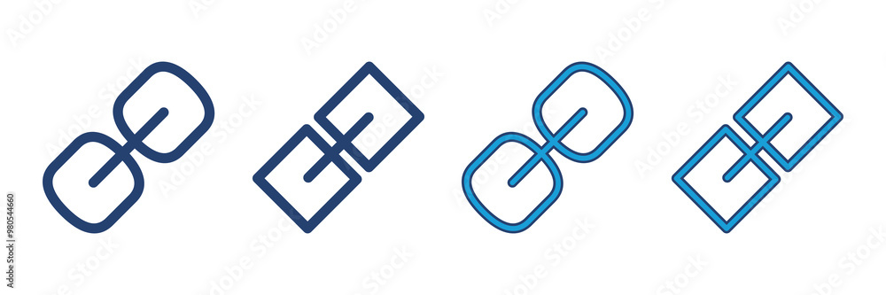 Wall mural link icon vector. hyperlink chain symbol.