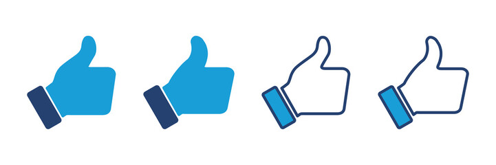 Fototapeta premium Thumbs up icon vector. Hand like. Like icon vector.