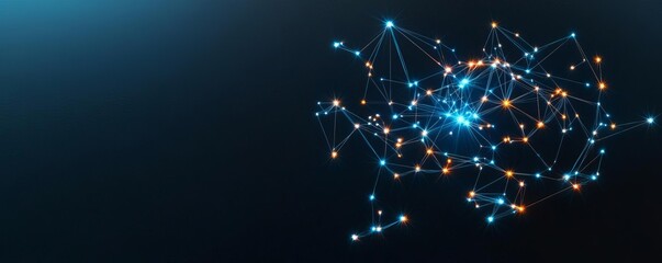 Fototapeta premium Compatibility visualized through zodiac signs as luminous threads connecting star clusters