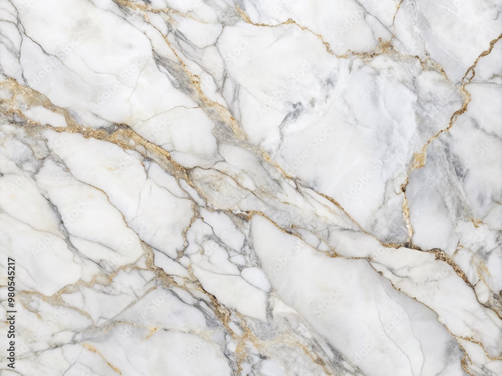 Poster luxurious white marble with subtle grey veining pattern creates a sophisticated and elegant backgrou