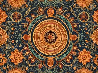 Fototapeta premium Abstract indian pattern background