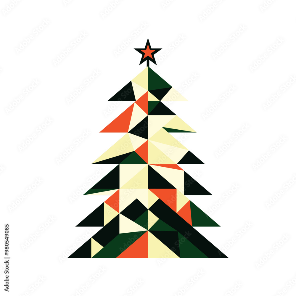 Wall mural Geometric Christmas Tree