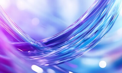 Blue and purple Abstract glass shape with colorful refraction effect, background with curved lines, a light blue and sky-blue gradient, illustration wallpaper, Transparency, 