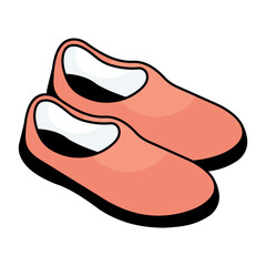 A flat design icon of espadrilles 