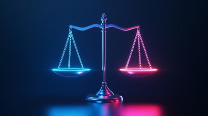 Zodiac compatibility depicted through a cosmic balance scale, showing equal harmony