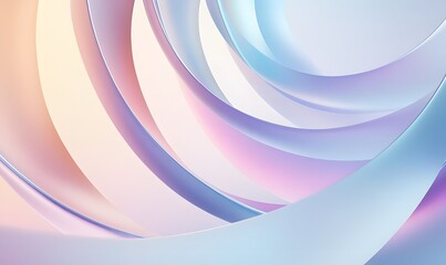 Fototapeta premium Abstract background with soft purple and blue curves, light pink gradient, vector illustration, white space in the center of the composition, curved lines,