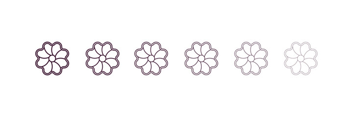 king cake  outline icon. Linear vector from food concept. 6 different line style king cake  icon included thin, light, regular, medium, bold, black