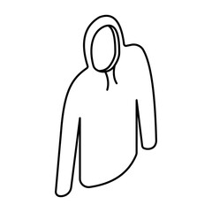 A trendy design icon of hoodie