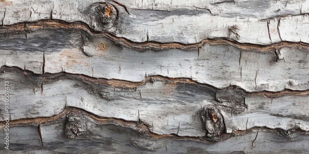 Poster a close-up view of textured bark showcasing natural patterns and colors.