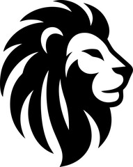 Elegant Lion Head Side View Logo Professional Logotype