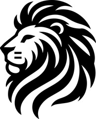 Elegant Lion Head Side View Logo Professional Logotype