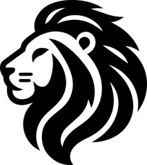 Elegant Lion Head Side View Logo Professional Logotype