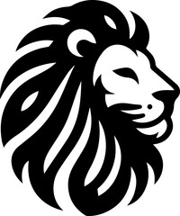 Elegant Lion Head Side View Logo Professional Logotype
