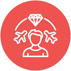 Jet Set Lifestyle vector icon illustration of Lifestyles iconset.